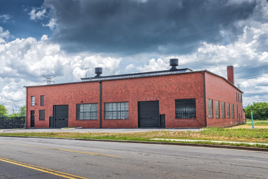 Red brick commercial building